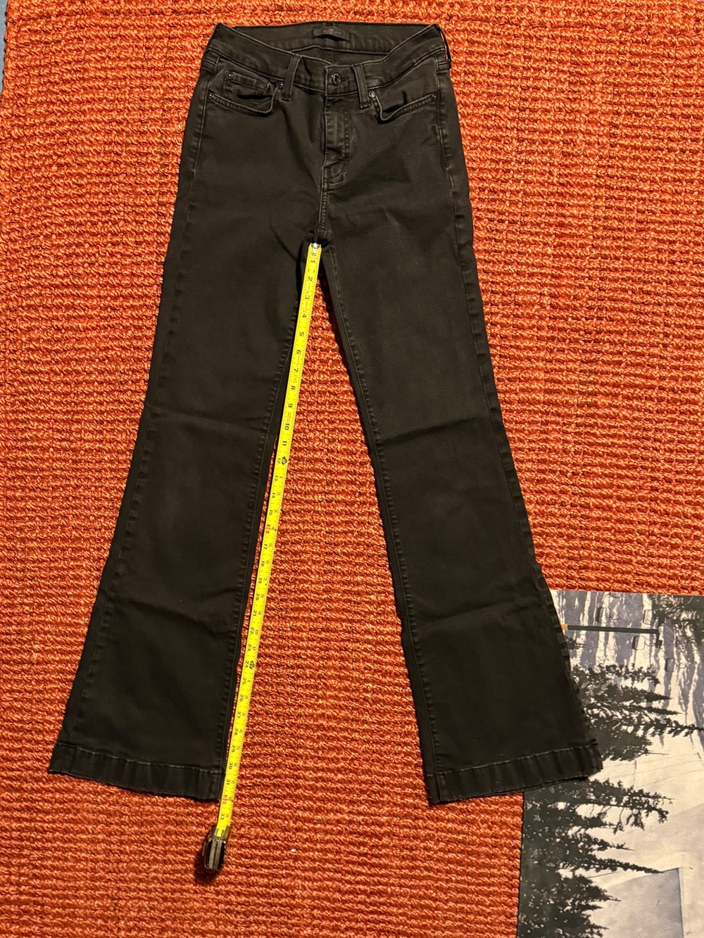 7 For All Mankind Black Bootcut Jeans – Women’s Size 27 – Soft Stretch Denim - Picture 9 of 10